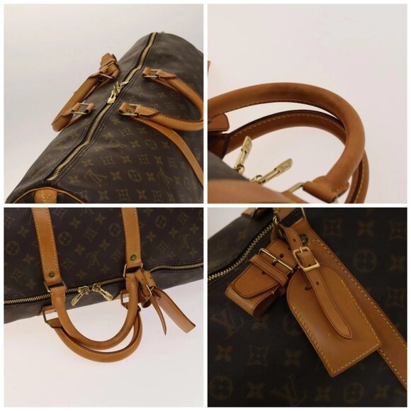 LOUIS VUITTON Monogram Keepall 55 Boston Bag M41424 LV Auth 140707 - Picture 16 of 16
